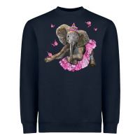 Navy baby elephant with tutu Heavyweight Sweatshirt - LillyAllenDesigns
