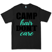 Black Camp Hair Don't Care Black Premium Tee - Bettercallsaul