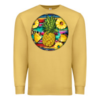 Antique Gold pineapple leopard Premium Sweatshirt - BarkalooDesign