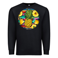 Black pineapple leopard Premium Sweatshirt - BarkalooDesign