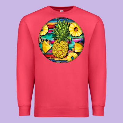 Pineapple Leopard Premium Sweatshirt Designed By Barkaloodesign