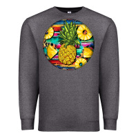 Charcoal Heather pineapple leopard Premium Sweatshirt - BarkalooDesign