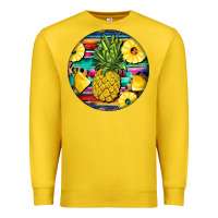 Lemon pineapple leopard Premium Sweatshirt - BarkalooDesign