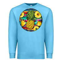 Ocean Blue pineapple leopard Premium Sweatshirt - BarkalooDesign