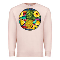 Pale Pink pineapple leopard Premium Sweatshirt - BarkalooDesign