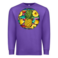 Purple pineapple leopard Premium Sweatshirt - BarkalooDesign