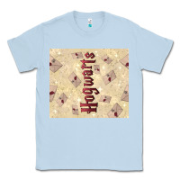 Dusty Blue hogwarts with letters Classic Tee - TumblerDesignByShophia