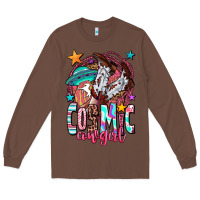 Chestnut cosmic cowgirl Long Sleeve Tee - OliviaCreatesArt