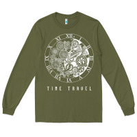 Army Green Time Travel Traveler Watch Vintage Clock Steampunk Gift Long Sleeve Tee - longCreatives