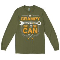 Mens Grampy Funny Handyman Fix It Fathers Day Gift Long Sleeve Tee | Teevron