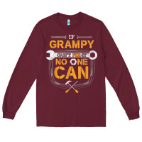Burgundy Mens Grampy Funny Handyman Fix It Fathers Day Gift Long Sleeve Tee - longCreatives