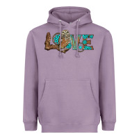 Lavender owl love Heavyweight Hoodie - BarkalooDesign