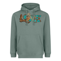 Sage owl love Heavyweight Hoodie - BarkalooDesign