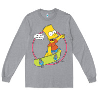 Heather Grey The Simpsons Bart Simpson Eat My Shorts Long Sleeve Tee - longCreatives