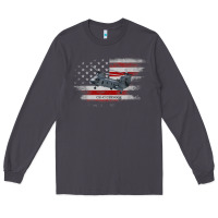 Smoke CH-47 Chinook Helicopter USA Flag Helicopter Pilot Gifts Long Sleeve Tee - longCreatives