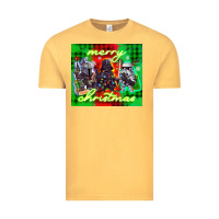 Vintage Mustard merry christmas gnomies Vintage Tee - CowGirlArtShop