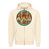 Sandshell fall gnomes round earrings 4 Zipper Hoodie - Artiststas