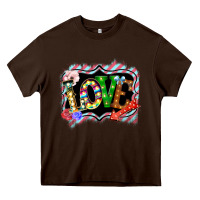 Chocolate Brown love frame digital valentines day Heavy Core Tee - Bettercallsaul
