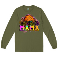Army Green basketball mama Long Sleeve Tee - OliviaCreatesArt