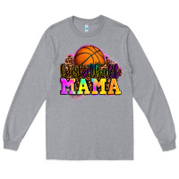 Heather Grey basketball mama Long Sleeve Tee - OliviaCreatesArt
