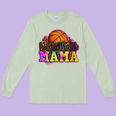 Basketball Mama Long Sleeve Tee Designed By Oliviacreatesart