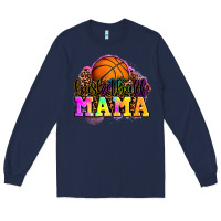 Navy basketball mama Long Sleeve Tee - OliviaCreatesArt