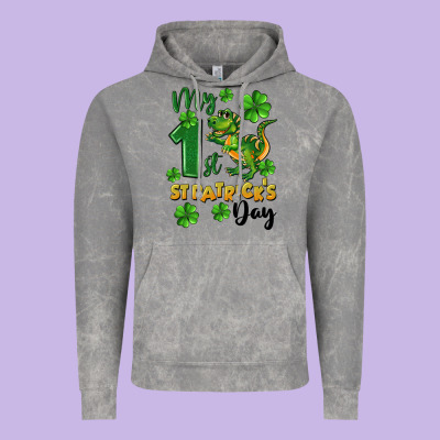 My First St. Patrick's Day Vintage Hoodie Designed By Cowgirlartshop
