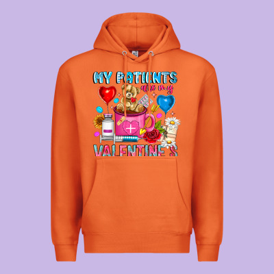 My Patients Is Valentines Premium Hoodie Designed By Cowhidedigitalart