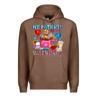 Chestnut My Patients is Valentines Premium Hoodie - CowhideDigitalArt