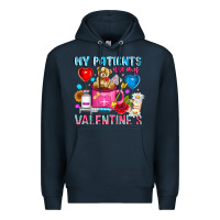 Navy My Patients is Valentines Premium Hoodie - CowhideDigitalArt
