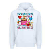 White My Patients is Valentines Premium Hoodie - CowhideDigitalArt
