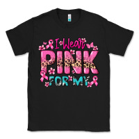 Black I wear pink for my custom name Cancer Awareness Classic Tee - HowdyJamesFarm