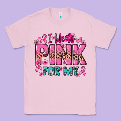 I Wear Pink For My Custom Name Cancer Awareness Classic Tee Designed By Howdyjamesfarm