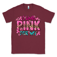 Burgundy I wear pink for my custom name Cancer Awareness Classic Tee - HowdyJamesFarm