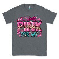 Charcoal Heather I wear pink for my custom name Cancer Awareness Classic Tee - HowdyJamesFarm