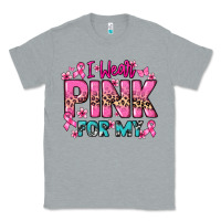 Heather Grey I wear pink for my custom name Cancer Awareness Classic Tee - HowdyJamesFarm