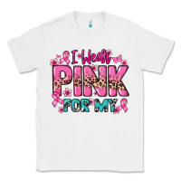 White I wear pink for my custom name Cancer Awareness Classic Tee - HowdyJamesFarm