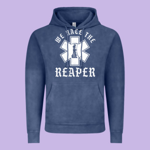 Emt, Ems And Paramedic We Race The Reaper Vintage Hoodie Designed By Longcreatives