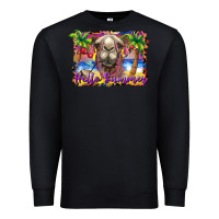 Black hello summer camel at the beach Premium Sweatshirt - BarkalooDesign