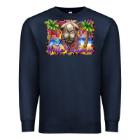 Navy hello summer camel at the beach Premium Sweatshirt - BarkalooDesign