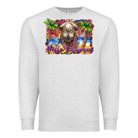 Oatmeal Heather hello summer camel at the beach Premium Sweatshirt - BarkalooDesign