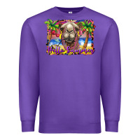 Purple hello summer camel at the beach Premium Sweatshirt - BarkalooDesign