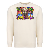 Sandshell hello summer camel at the beach Premium Sweatshirt - BarkalooDesign