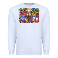 White hello summer camel at the beach Premium Sweatshirt - BarkalooDesign