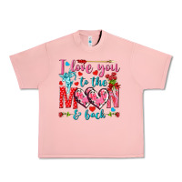 Salmon I love you to the moon and back Valentine's Day Urban Heavy Tee - HowdyJamesFarm