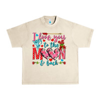 Sandshell I love you to the moon and back Valentine's Day Urban Heavy Tee - HowdyJamesFarm