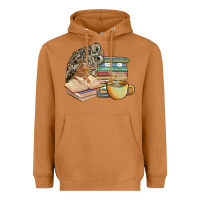 Meerkat owl and books Heavyweight Hoodie - BarkalooDesign