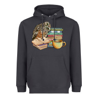 Smoke owl and books Heavyweight Hoodie - BarkalooDesign