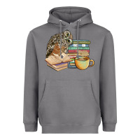 Storm owl and books Heavyweight Hoodie - BarkalooDesign