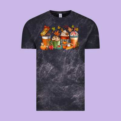 Fall Coffee Cups Vintage Tee Designed By Cowgirlartshop